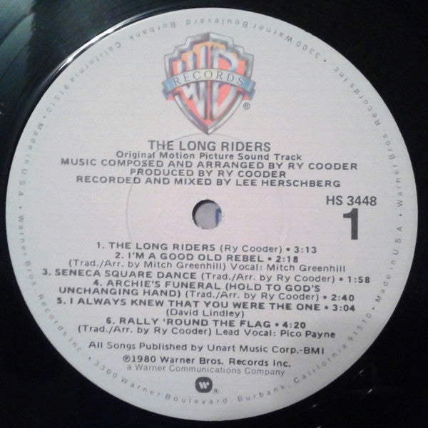 Ry Cooder - The Long Riders (Original Sound Track) (Vinyl, LP, Album) Very Good (VG) / Very Good (VG)