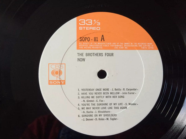 The Brothers Four - Now (Vinyl, LP, Album) Near Mint (NM or M-) / Very Good Plus (VG+)