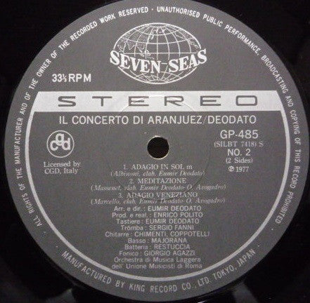 Eumir Deodato - Il Concerto Di Aranjuez (Vinyl, LP, Album)
