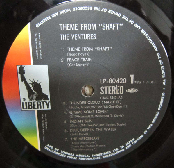 The Ventures - Theme From Shaft (Vinyl, LP, Album, Stereo) Very Good (VG) / Very Good (VG)