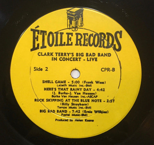 Clark Terry's Big Bad Band - In Concert - Live (Vinyl, LP, Album) Very Good (VG) / Very Good (VG)