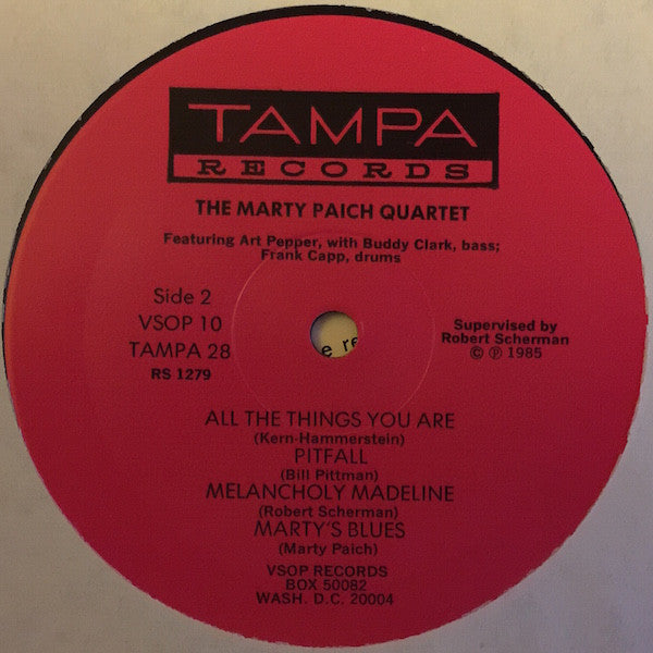The Marty Paich Quartet - Marty Paich Quartet (Vinyl, LP, Album, Mono, Reissue) Very Good Plus (VG+) / Good Plus (G+)