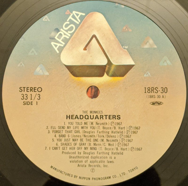 The Monkees - Headquarters (Vinyl, LP, Album, Reissue, Stereo)