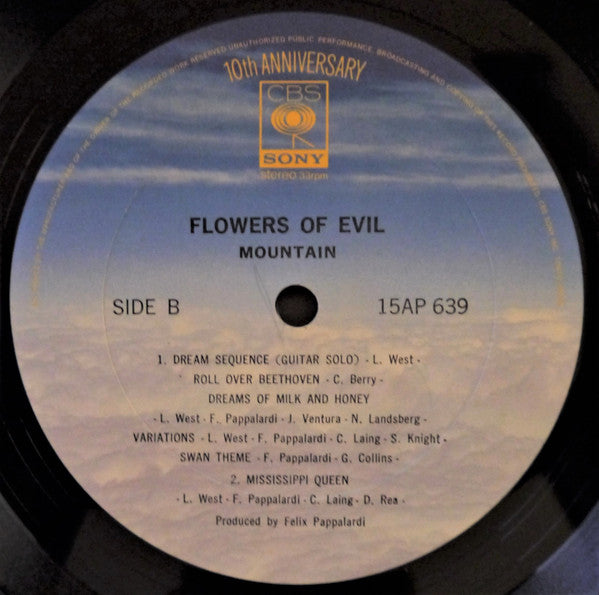 Mountain - Flowers Of Evil (Vinyl, LP, Album, Reissue) Good Plus (G+) / Good Plus (G+)