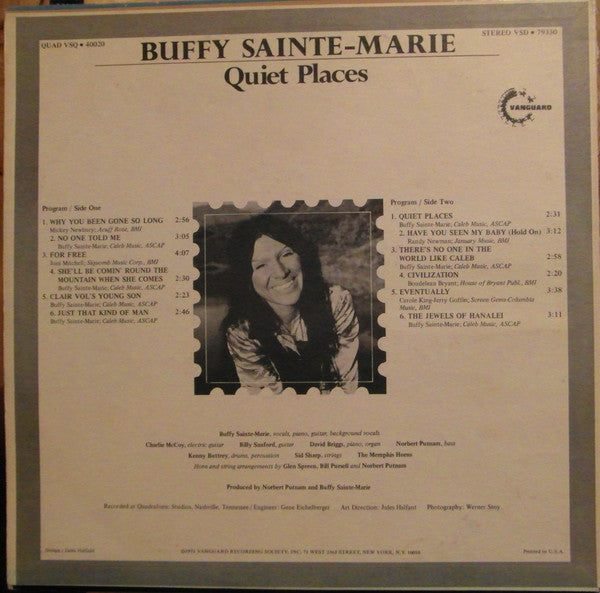 Buffy Sainte-Marie - Quiet Places (Vinyl, LP, Album) Very Good Plus (VG+) / Very Good (VG)
