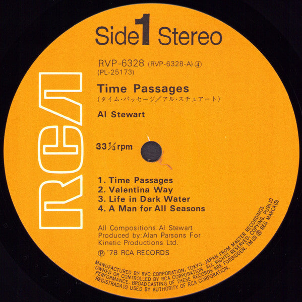 Al Stewart - Time Passages (Vinyl, LP, Album, Stereo) Very Good (VG) / Good Plus (G+)