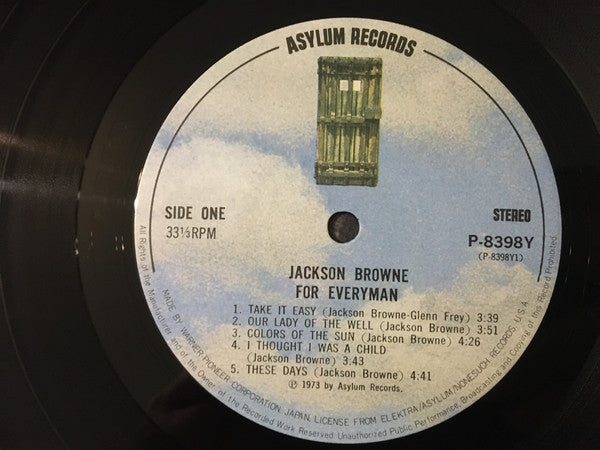Jackson Browne - For Everyman (Vinyl, LP, Album) Good Plus (G+) / Good Plus (G+)