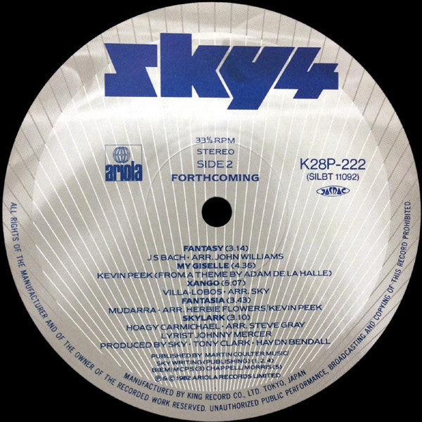 Sky (4) - Sky 4 Forthcoming (Vinyl, LP, Album) Very Good Plus (VG+) / Very Good Plus (VG+)
