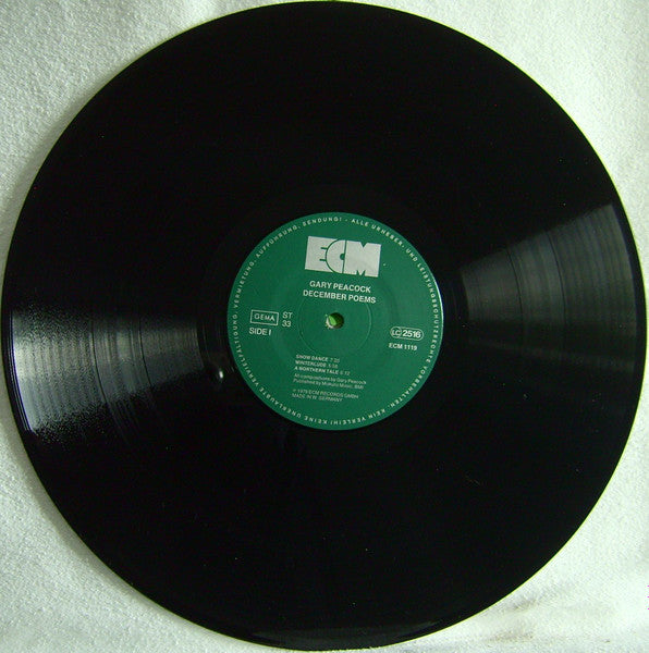 Gary Peacock - December Poems (Vinyl, LP, Album) Very Good Plus (VG+) / Very Good (VG)