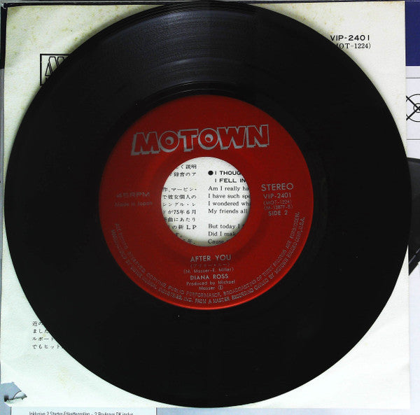Diana Ross - I Thought It Took A Little Time (But Today I Fell In Love) (Vinyl, 7", 45 RPM) Very Good Plus (VG+) / Very Good Plus (VG+)