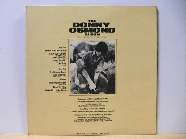 Donny Osmond - The Donny Osmond Album (Vinyl, LP, Album, Stereo) Good Plus (G+) / Very Good Plus (VG+)