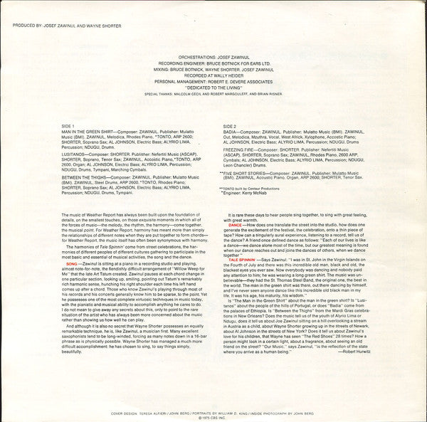 Weather Report - Tale Spinnin' (Vinyl, LP, Album, Reissue)