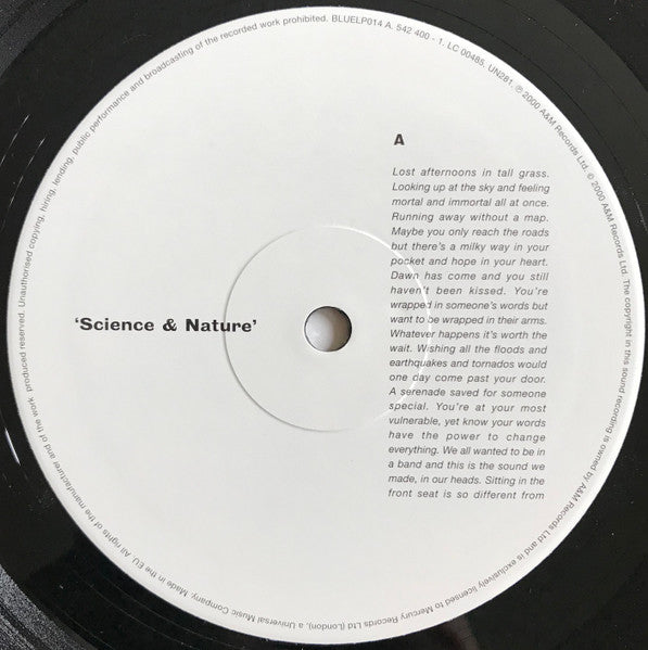 The Bluetones - Science & Nature (Vinyl, LP, Album, Limited Edition) Very Good (VG) / Very Good Plus (VG+)
