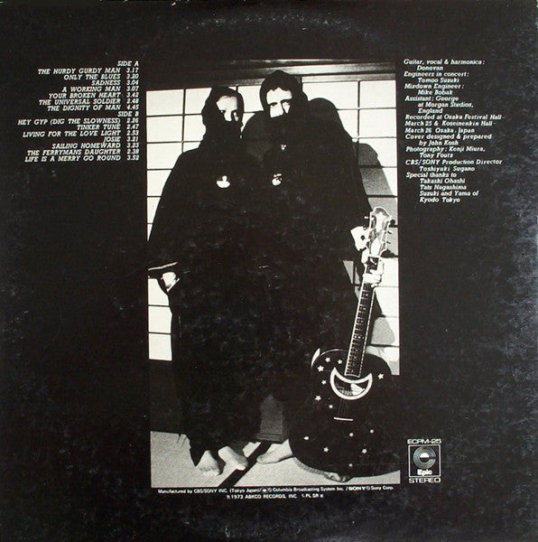 Donovan - Live In Japan: Spring Tour 1973 (Vinyl, LP, Album) Very Good Plus (VG+) / Very Good (VG)