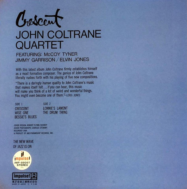 The John Coltrane Quartet - Crescent (Vinyl, LP, Album, Reissue, St...