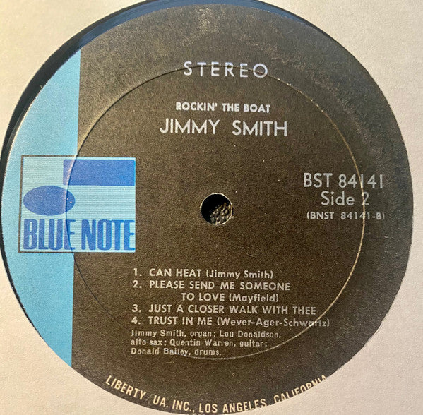 Jimmy Smith - Rockin' The Boat (Vinyl, LP, Album, Stereo, Repress) Very Good Plus (VG+) / Very Good (VG)