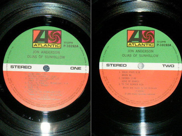 Jon Anderson - Olias Of Sunhillow (Vinyl, LP, Album, Stereo)