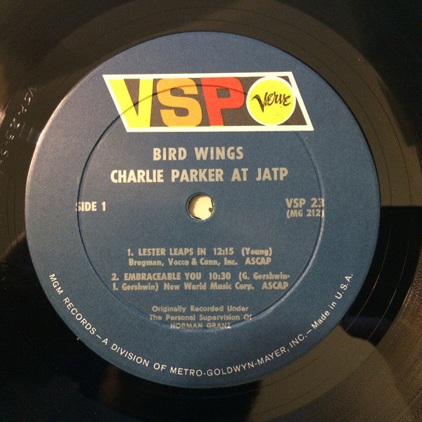 Charlie Parker - Bird Wings (Vinyl, LP, Compilation) Very Good (VG) / Good Plus (G+)