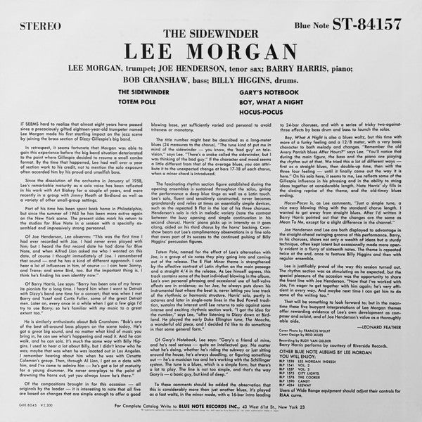 Lee Morgan - The Sidewinder (Vinyl, LP, Album, Stereo, Reissue)