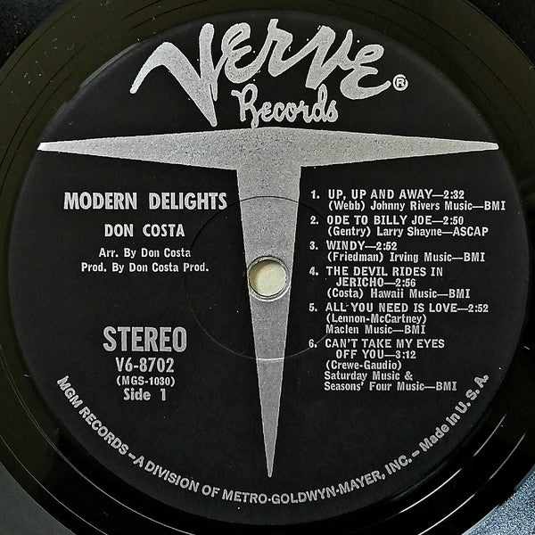 Don Costa - Modern Delights (Vinyl, LP, Album, Stereo) Very Good (VG) / Good Plus (G+)