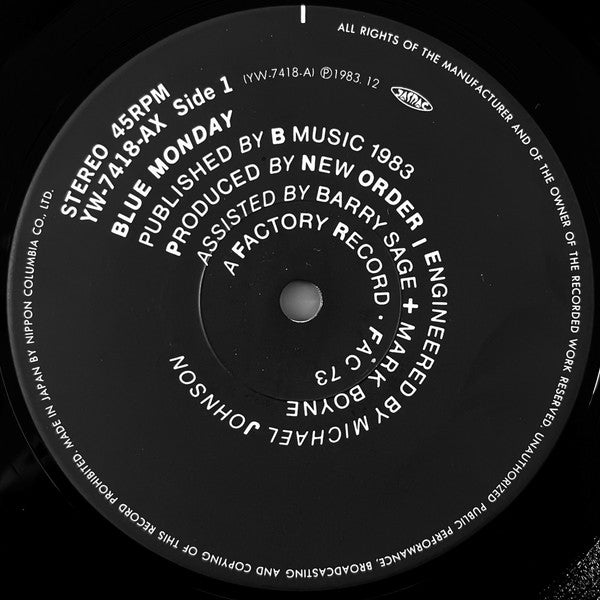 New Order - Blue Monday (Vinyl, 12", 45 RPM, Single)