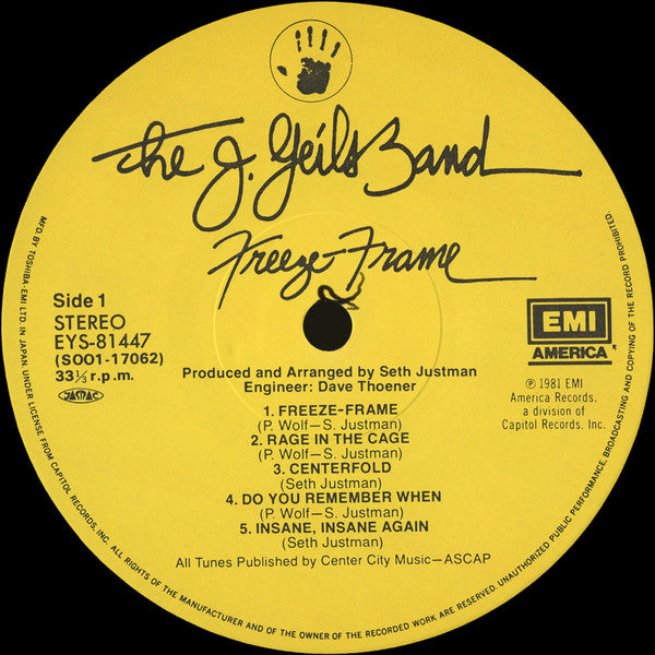 The J. Geils Band - Freeze Frame (Vinyl, LP, Album)