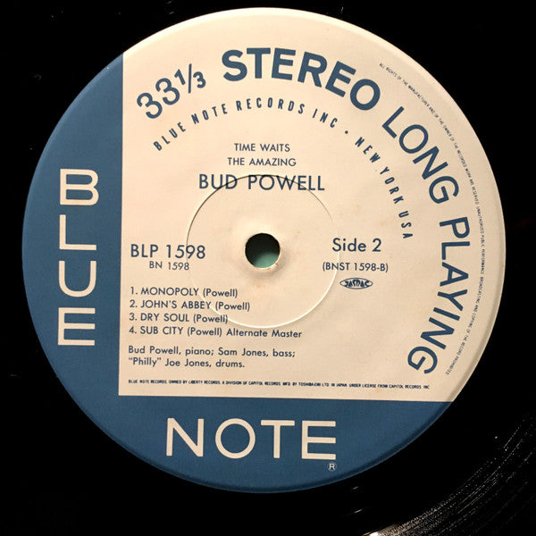 Bud Powell - The Amazing Bud Powell, Vol. 4 - Time Waits (Vinyl, LP, Album, Limited Edition, Reissue, Stereo) Near Mint (NM or M-) / Very Good Plus (VG+)