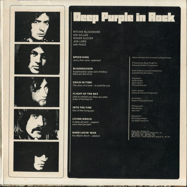 Deep Purple - In Rock (Vinyl, LP, Album, Reissue, Stereo) Very Good Plus (VG+) / Very Good (VG)
