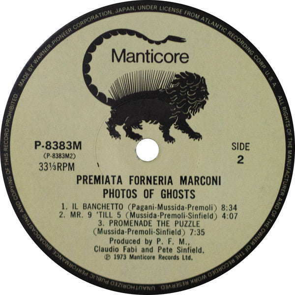 Premiata Forneria Marconi - Photos Of Ghosts (Vinyl, LP, Album, Rep...