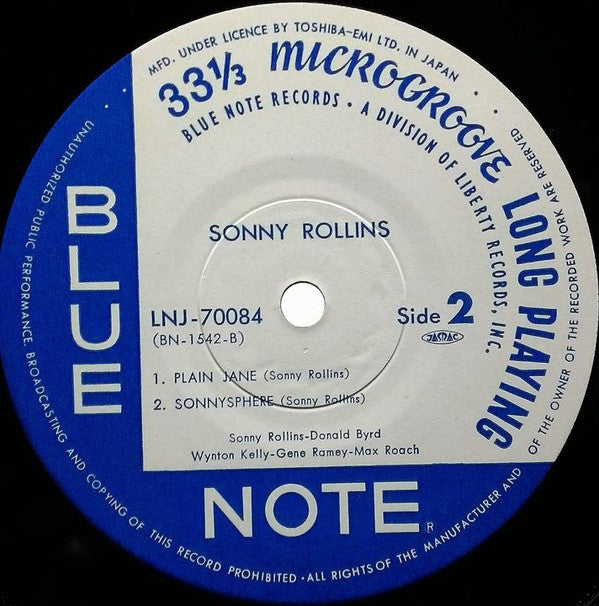 Sonny Rollins - Sonny Rollins (Vinyl, LP, Album, Reissue) Near Mint (NM or M-) / Good (G)