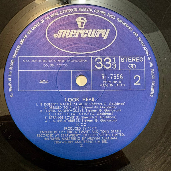 10cc - Look Hear? (Vinyl, LP, Album) Near Mint (NM or M-) / Near Mint (NM or M-)