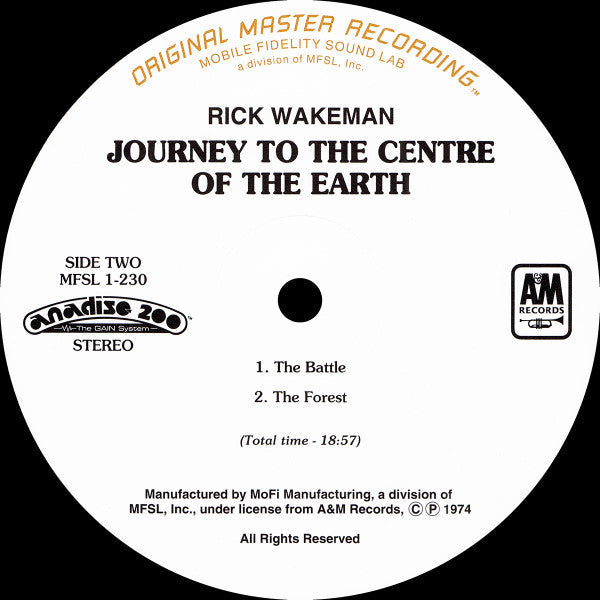 Rick Wakeman - Journey To The Center Of The Earth (Vinyl, LP, Album, Limited Edition, Numbered, Reissue, Remastered, Special Edition, Stereo) Near Mint (NM or M-) / Near Mint (NM or M-)