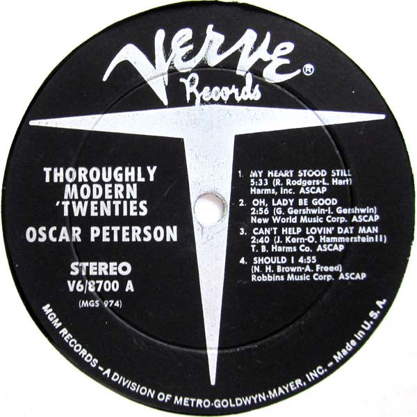 Oscar Peterson - Thoroughly Modern 'Twenties (Vinyl, LP, Compilation, Stereo) Very Good (VG) / Very Good (VG)