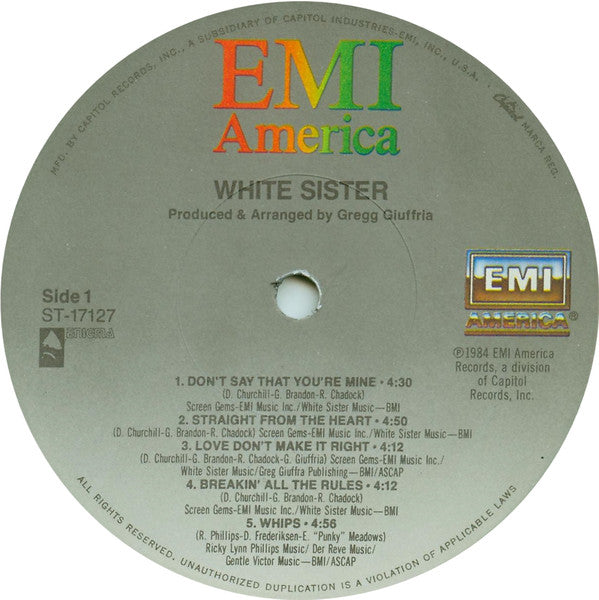 White Sister - White Sister (Vinyl, LP, Album) Very Good Plus (VG+) / Very Good (VG)
