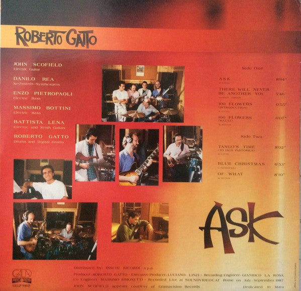 Roberto Gatto - Ask (Vinyl, LP, Album) Near Mint (NM or M-) / Very Good Plus (VG+)