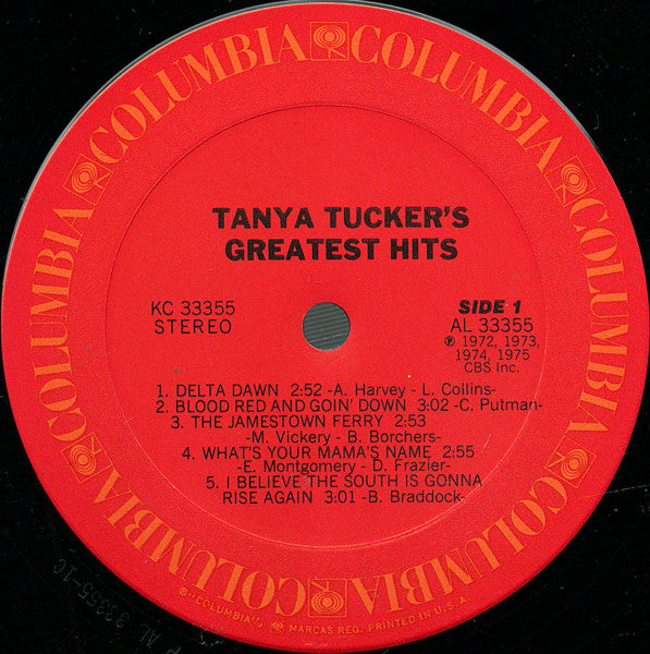 Tanya Tucker - Greatest Hits (Vinyl, LP, Compilation) Very Good (VG) / Very Good Plus (VG+)