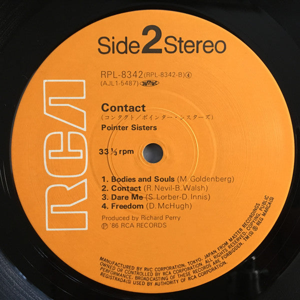 Pointer Sisters - Contact (Vinyl, LP, Album) Very Good Plus (VG+) / Very Good Plus (VG+)