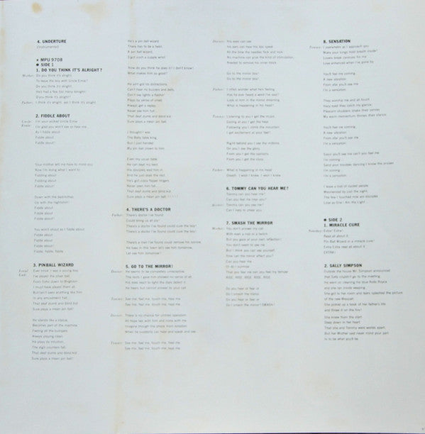 The Who - Tommy (2xVinyl, LP, Album, Reissue, Stereo) Very Good Plus (VG+) / Very Good (VG)