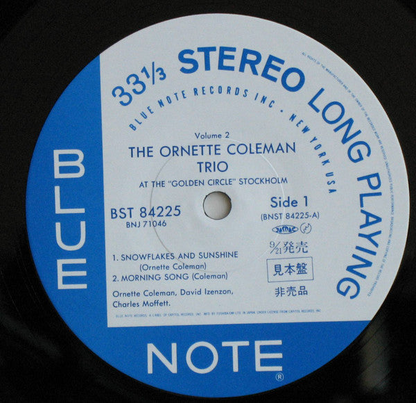 The Ornette Coleman Trio - At The "Golden Circle" Stockholm - Volume Two (Vinyl, LP, Album, Reissue, Stereo) Very Good Plus (VG+) / Very Good Plus (VG+)
