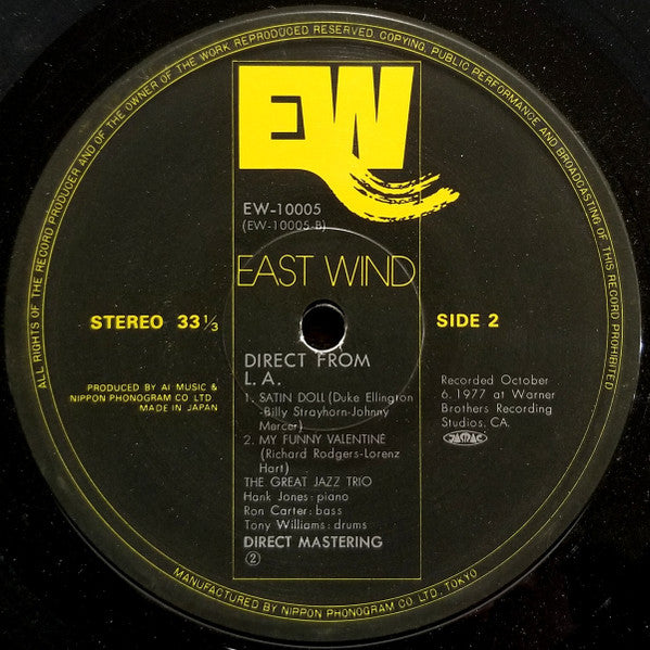 The Great Jazz Trio - The Great Jazz Trio Direct From L.A. (Vinyl, ...