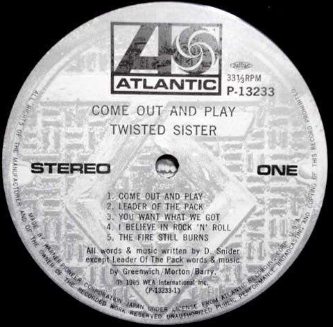 Twisted Sister - Come Out And Play (Vinyl, LP, Album)