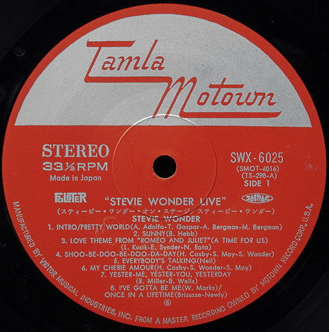 Stevie Wonder - Stevie Wonder Live (Vinyl, LP, Album, Reissue, Stereo)