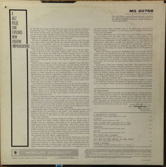 Bob James Trio - Bold Conceptions (Vinyl, LP, Album, Reissue, Mono) Very Good Plus (VG+) / Very Good (VG)
