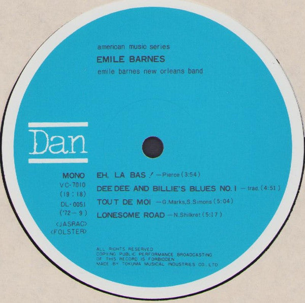 Emile Barnes - American Music By Emile Barnes (Vinyl, LP, Mono) Very Good Plus (VG+) / Very Good (VG)