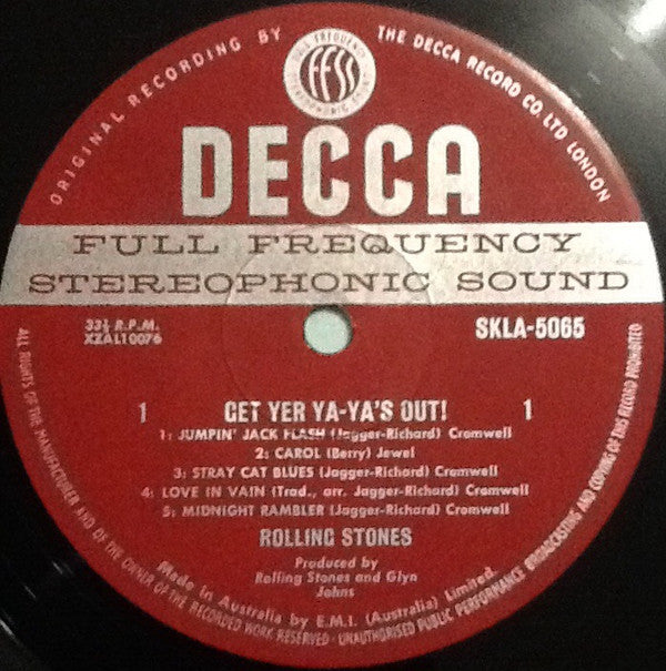The Rolling Stones - Get Yer Ya-Ya's Out! - The Rolling Stones In Concert (Vinyl, LP, Album, Stereo) Very Good (VG) / Very Good (VG)
