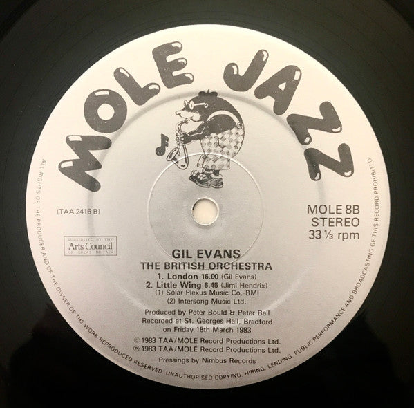 Gil Evans - The British Orchestra (Vinyl, LP, Album) Very Good Plus (VG+) / Very Good Plus (VG+)