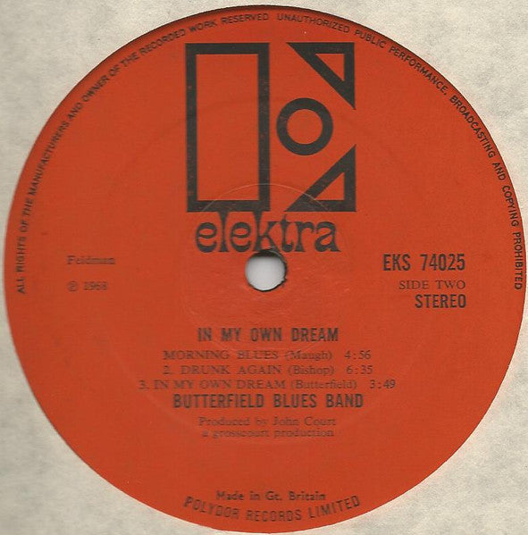 The Paul Butterfield Blues Band - In My Own Dream (Vinyl, LP, Album, Stereo) Very Good (VG) / Very Good (VG)
