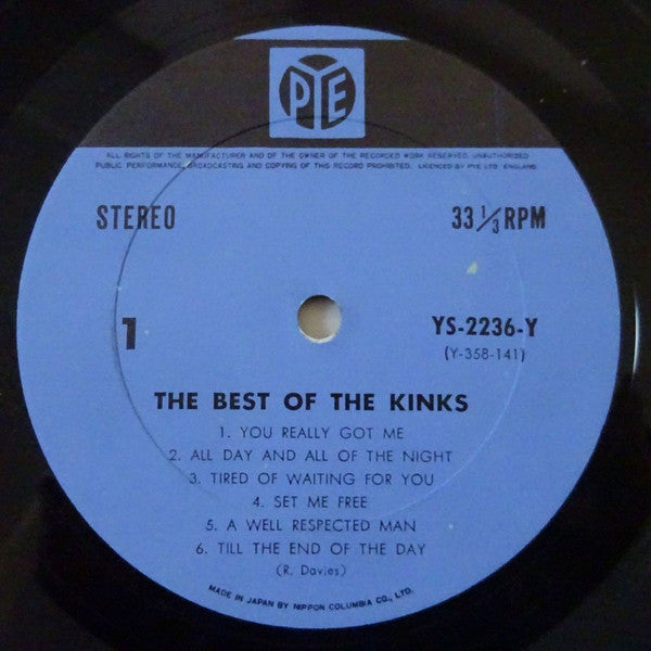 The Kinks - The Best Of  = ベスト・オブ・キンクス (Vinyl, LP, Compilation, Stereo) Very Good (VG) / Very Good (VG)