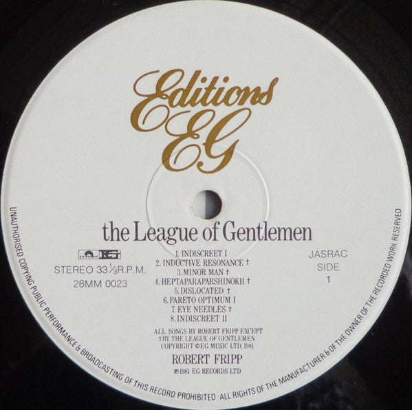 Robert Fripp - The League Of Gentlemen (Vinyl, LP, Album, Stereo)