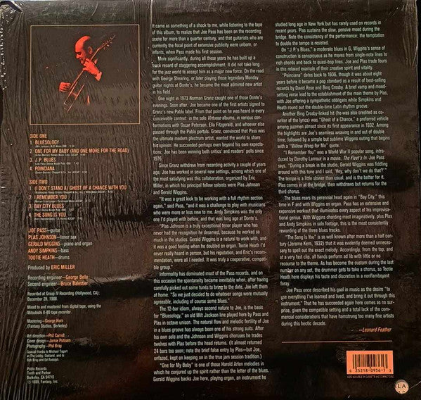 Joe Pass - One For My Baby (Vinyl, Album, LP) Very Good Plus (VG+) / Very Good (VG)